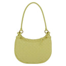 BOTTEGA VENETA INTRECCIATO Shoulder Bag Leather Yellow Gold Auth 203203V-2