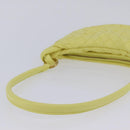 BOTTEGA VENETA INTRECCIATO Shoulder Bag Leather Yellow Gold Auth 203203V-8