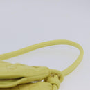 BOTTEGA VENETA INTRECCIATO Shoulder Bag Leather Yellow Gold Auth 203203V-14