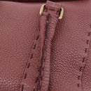 FENDI Celeria Tote Bag Leather Pink Gold Auth 203204-9