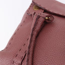 FENDI Celeria Tote Bag Leather Pink Gold Auth 203204-16