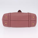 FENDI Celeria Tote Bag Leather Pink Gold Auth 203204-6
