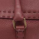 FENDI Celeria Tote Bag Leather Pink Gold Auth 203204-21