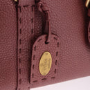 FENDI Celeria Tote Bag Leather Pink Gold Auth 203204-22