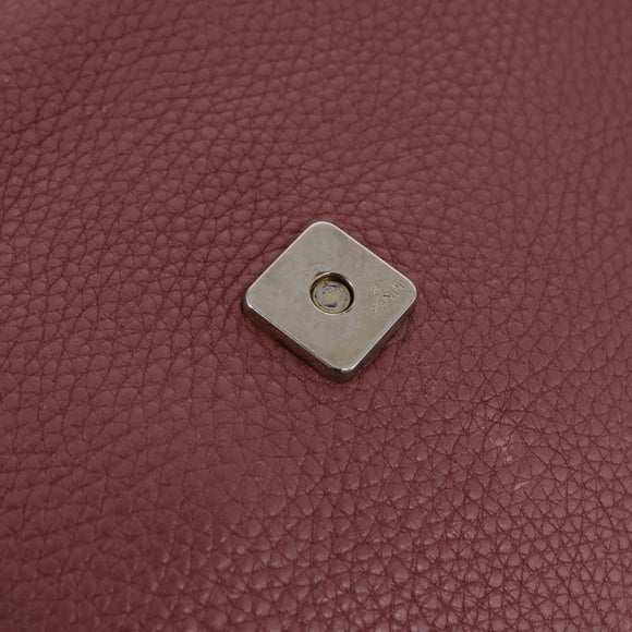 FENDI Celeria Tote Bag Leather Pink Gold Auth 203204