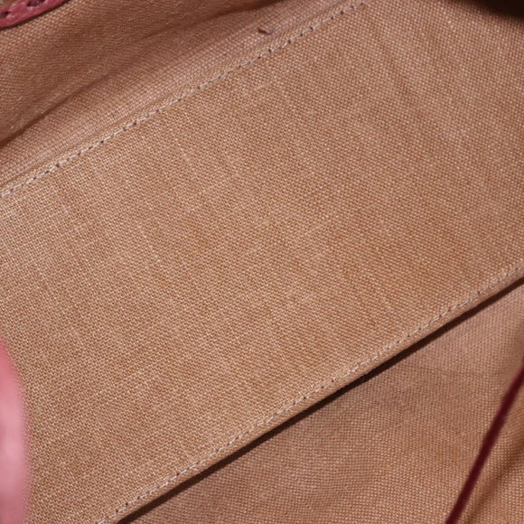 FENDI Celeria Tote Bag Leather Pink Gold Auth 203204