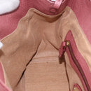 FENDI Celeria Tote Bag Leather Pink Gold Auth 203204-28