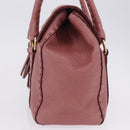 FENDI Celeria Tote Bag Leather Pink Gold Auth 203204-4