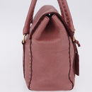FENDI Celeria Tote Bag Leather Pink Gold Auth 203204-5