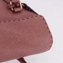 FENDI Celeria Tote Bag Leather Pink Gold Auth 203204-7