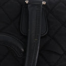 CHANEL Paris New York Line Matelasse Tote Bag Nylon Black Silver CC Auth 203206A-10
