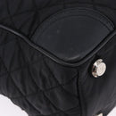 CHANEL Paris New York Line Matelasse Tote Bag Nylon Black Silver CC Auth 203206A-12