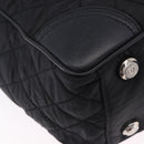 CHANEL Paris New York Line Matelasse Tote Bag Nylon Black Silver CC Auth 203206A-14
