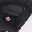 CHANEL Paris New York Line Matelasse Tote Bag Nylon Black Silver CC Auth 203206A-15