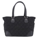CHANEL Paris New York Line Matelasse Tote Bag Nylon Black Silver CC Auth 203206A-4