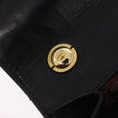 CHANEL Matelasse Shoulder Bag Lamb Skin Black Gold CC Auth 203208-21