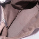 GUCCI GG Canvas Shoulder Bag outlet Dark Brown Silver 143745 Auth 203209A-15
