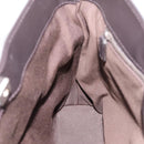 GUCCI GG Canvas Shoulder Bag outlet Dark Brown Silver 143745 Auth 203209A-17