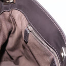 GUCCI GG Canvas Shoulder Bag outlet Dark Brown Silver 143745 Auth 203209A-18