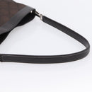 GUCCI GG Canvas Shoulder Bag outlet Dark Brown Silver 143745 Auth 203209A-7