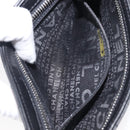 CHANEL Choco Bar line COCO Mark Chain Bag Leather Black Silver CC Auth 203211V-22