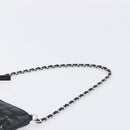CHANEL Choco Bar line COCO Mark Chain Bag Leather Black Silver CC Auth 203211V-8