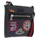 GUCCI GG Supreme Sherry Line Shoulder Bag PVC Black Silver 547751 Auth 203212M-1
