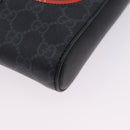 GUCCI GG Supreme Sherry Line Shoulder Bag PVC Black Silver 547751 Auth 203212M-13