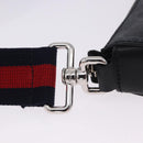 GUCCI GG Supreme Sherry Line Shoulder Bag PVC Black Silver 547751 Auth 203212M-17