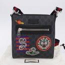GUCCI GG Supreme Sherry Line Shoulder Bag PVC Black Silver 547751 Auth 203212M-30