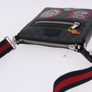 GUCCI GG Supreme Sherry Line Shoulder Bag PVC Black Silver 547751 Auth 203212M-6