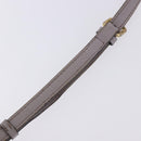 MCM Hand Bag Leather 2way Gray Gold Auth 203213-16