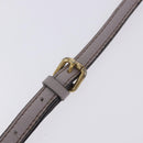 MCM Hand Bag Leather 2way Gray Gold Auth 203213-17