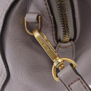 MCM Hand Bag Leather 2way Gray Gold Auth 203213-24