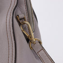 MCM Hand Bag Leather 2way Gray Gold Auth 203213-25
