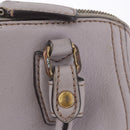 MCM Hand Bag Leather 2way Gray Gold Auth 203213-28