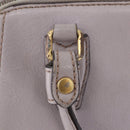 MCM Hand Bag Leather 2way Gray Gold Auth 203213-29