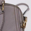 MCM Hand Bag Leather 2way Gray Gold Auth 203213-3