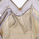 MCM Hand Bag Leather 2way Gray Gold Auth 203213-32