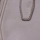 MCM Hand Bag Leather 2way Gray Gold Auth 203213-5
