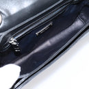 Miu Miu Matelasse Chain Shoulder Bag Leather Black Silver Auth 203216V-20