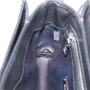 Miu Miu Matelasse Chain Shoulder Bag Leather Black Silver Auth 203216V-22