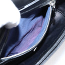 Miu Miu Matelasse Chain Shoulder Bag Leather Black Silver Auth 203216V-24