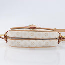 LOUIS VUITTON Monogram Mini Lin Saumur BB Bag White M12327 LV Auth 203218V-5