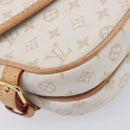LOUIS VUITTON Monogram Mini Lin Saumur BB Bag White M12327 LV Auth 203218V-21