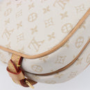 LOUIS VUITTON Monogram Mini Lin Saumur BB Bag White M12327 LV Auth 203218V-23