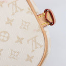 LOUIS VUITTON Monogram Mini Lin Saumur BB Bag White M12327 LV Auth 203218V-8