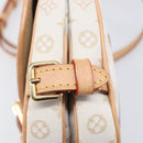 LOUIS VUITTON Monogram Mini Lin Saumur BB Bag White M12327 LV Auth 203218V-25