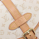 LOUIS VUITTON Monogram Mini Lin Saumur BB Bag White M12327 LV Auth 203218V-26
