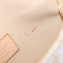 LOUIS VUITTON Monogram Mini Lin Saumur BB Bag White M12327 LV Auth 203218V-29